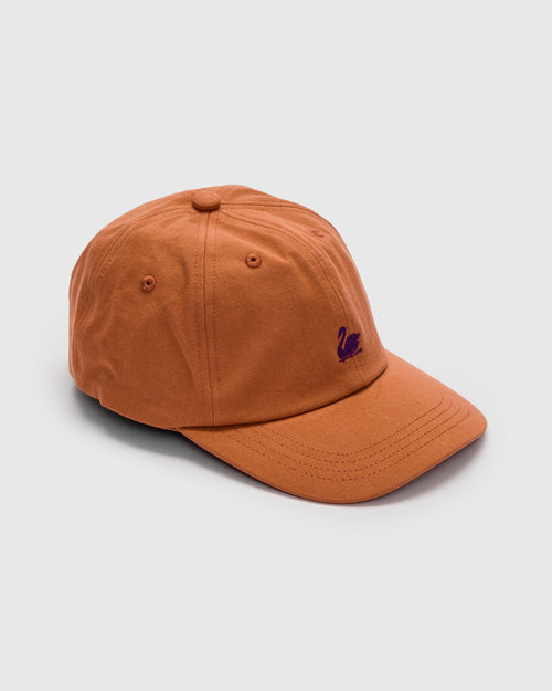 Swan Logo Gabardine Cap in Pumpkin