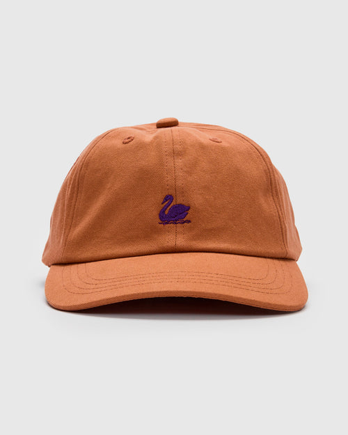 Swan Logo Gabardine Cap in Pumpkin