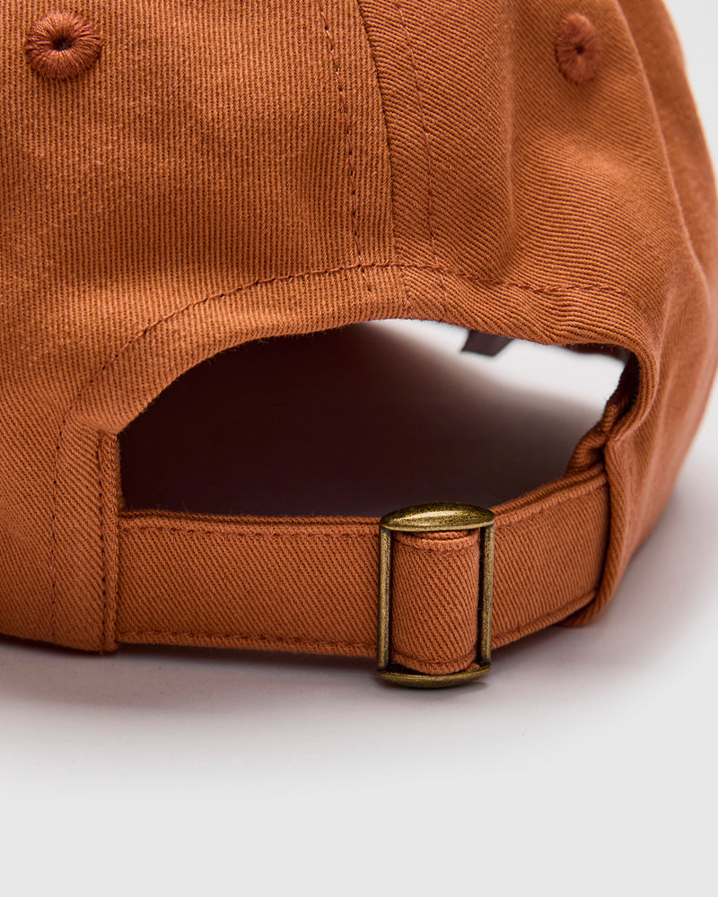 Swan Logo Cotton Twill Cap in Pumpkin