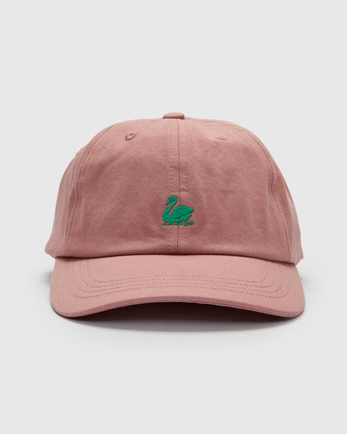 Swan Logo Gabardine Cap in Rosewood