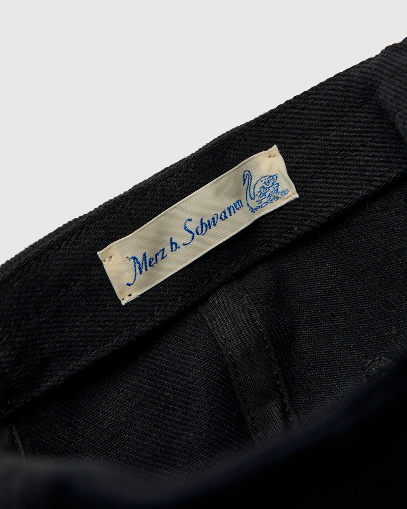 Swan Logo Heavy Twill Cap in Deep Black