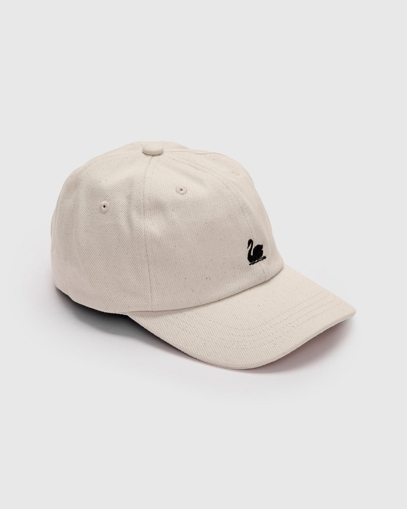Swan Logo Heavy Twill Cap in Nature