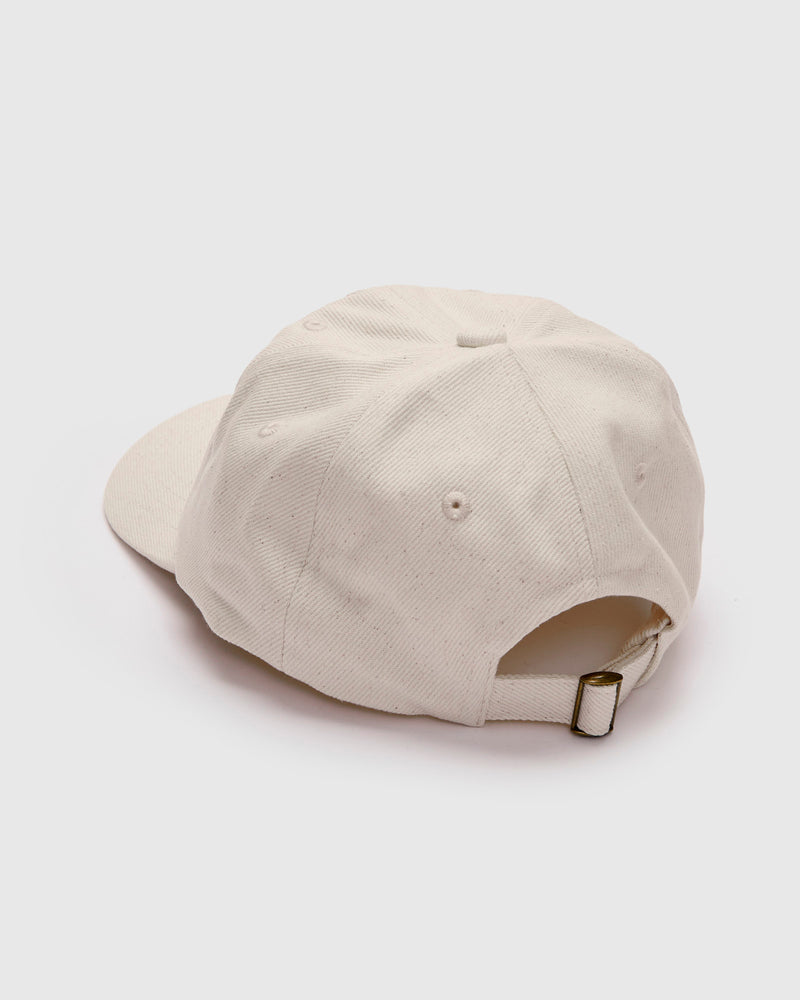 Swan Logo Heavy Twill Cap in Nature