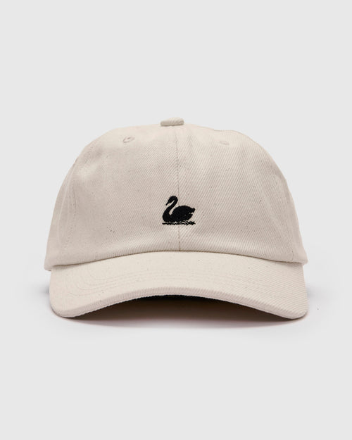 Swan Logo Heavy Twill Cap in Nature