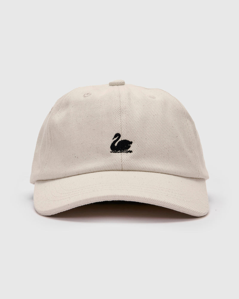 Swan Logo Heavy Twill Cap in Nature