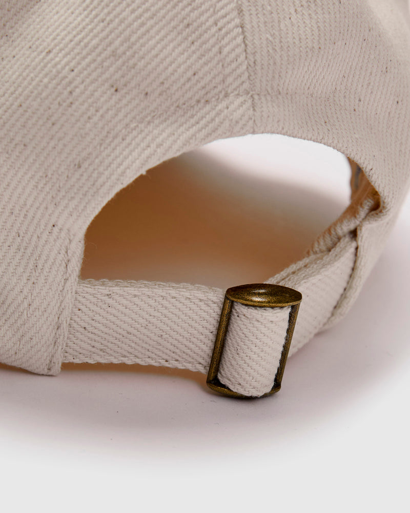 Swan Logo Heavy Twill Cap in Nature