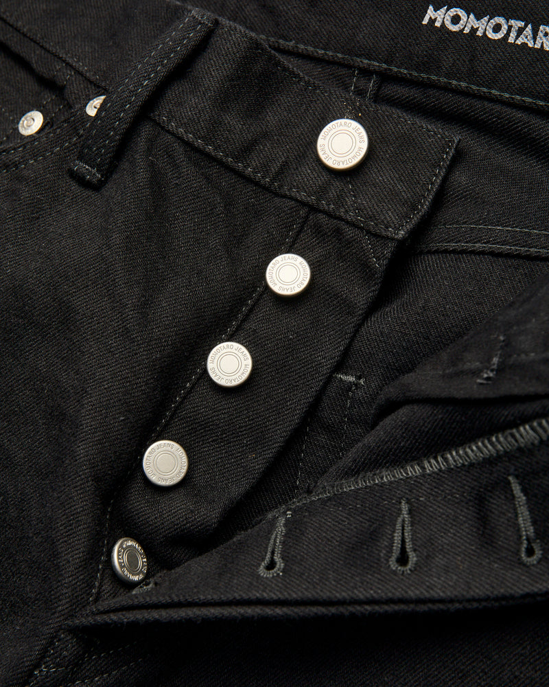 MMJE6500 "Kyoto Montsuki" 15oz Black Selvedge Denim - Wide Fit