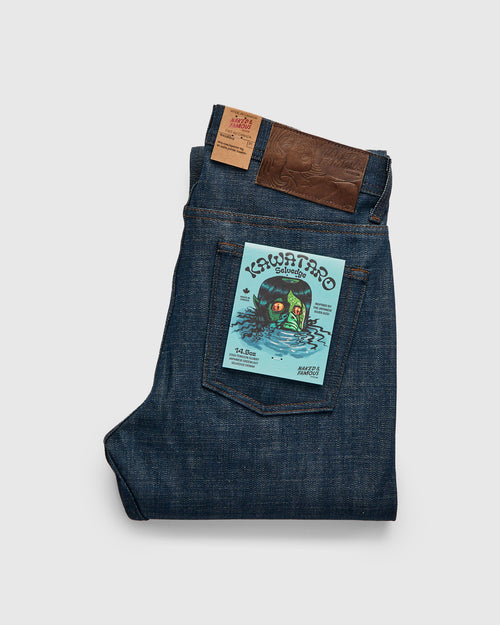 "Kawataro" 14.5oz Greencast Selvedge Denim - Weird Guy Fit