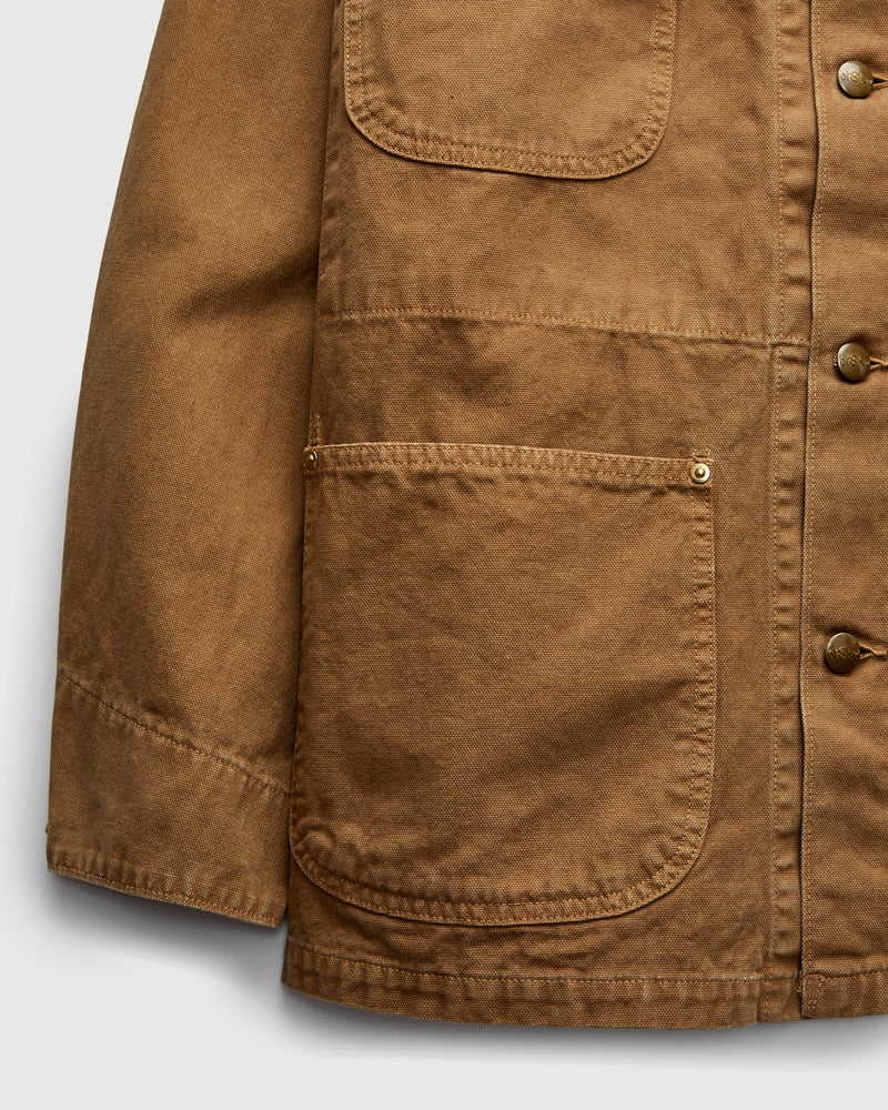 Relaxed Fit Canvas Coverall in Brown
