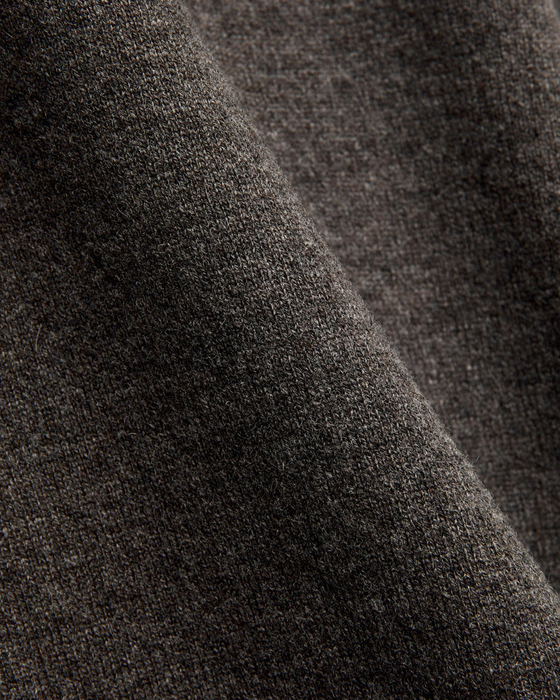 Simple Wool Crewneck Sweater in Brown