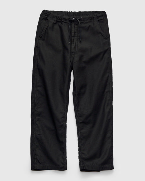 Wide Fit Reverse Satin New Yorker Pants in Black