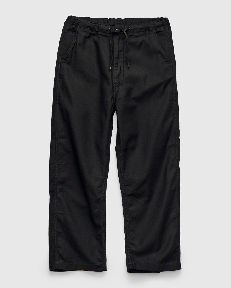 Wide Fit Reverse Satin New Yorker Pants in Black