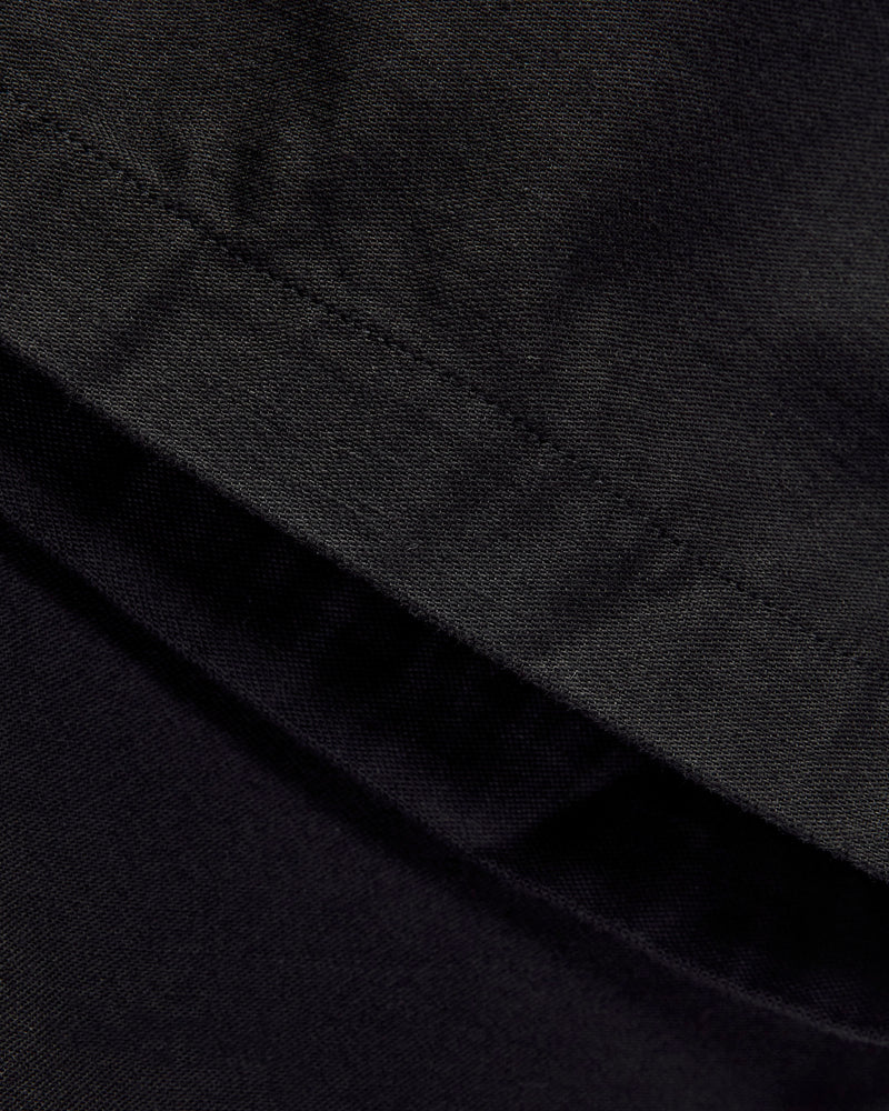 Wide Fit Reverse Satin New Yorker Pants in Black