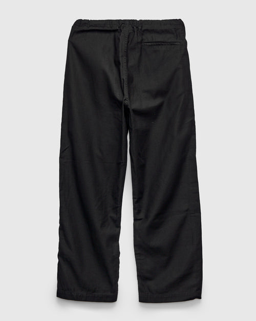 Wide Fit Reverse Satin New Yorker Pants in Black