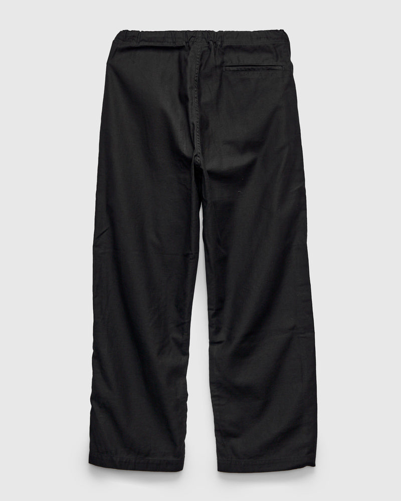 Wide Fit Reverse Satin New Yorker Pants in Black