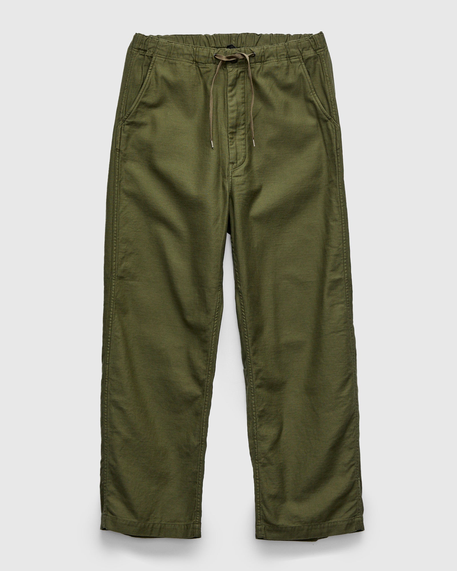Wide Fit Reverse Satin New Yorker Pants in Olive – Blue Owl Workshop