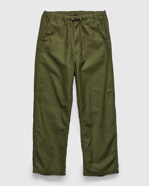 Wide Fit Reverse Satin New Yorker Pants in Olive