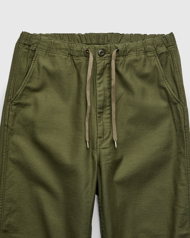 Wide Fit Reverse Satin New Yorker Pants in Olive