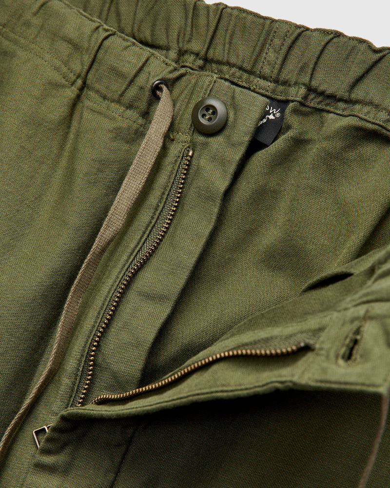 Wide Fit Reverse Satin New Yorker Pants in Olive