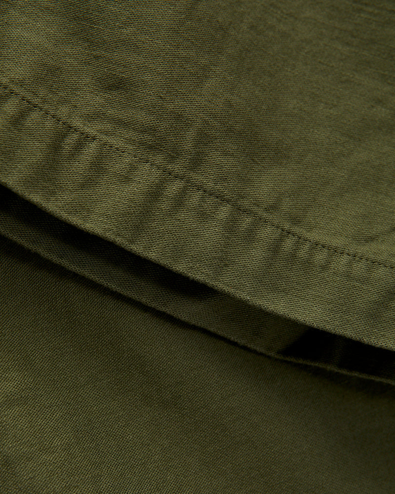 Wide Fit Reverse Satin New Yorker Pants in Olive