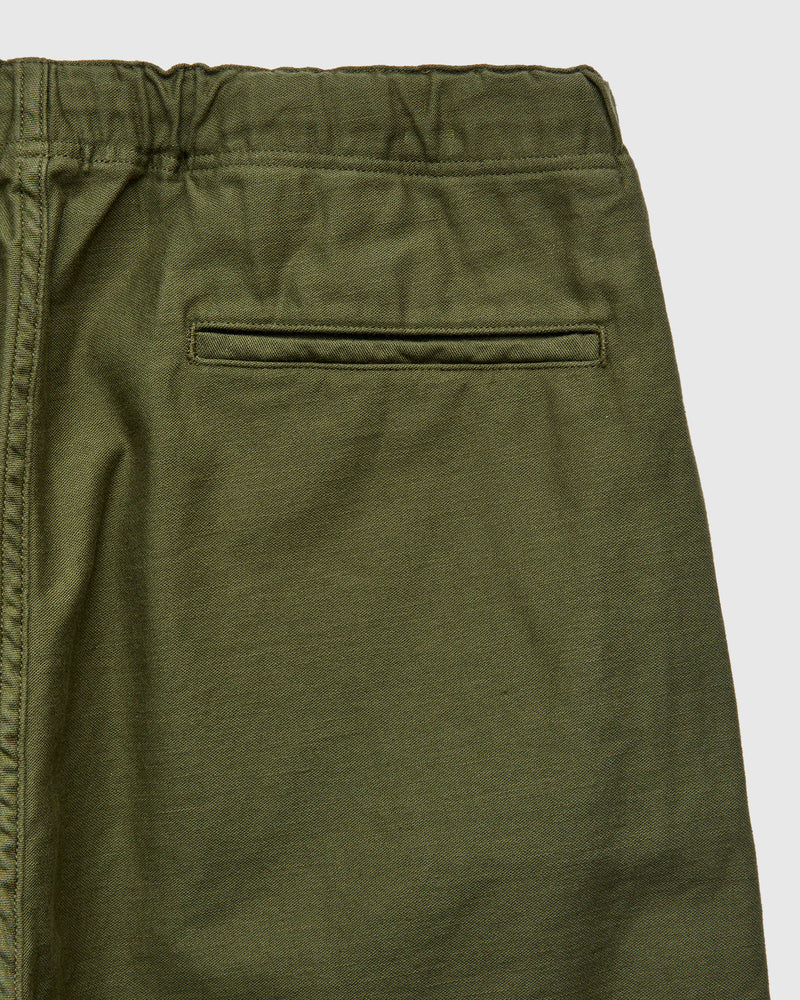 Wide Fit Reverse Satin New Yorker Pants in Olive