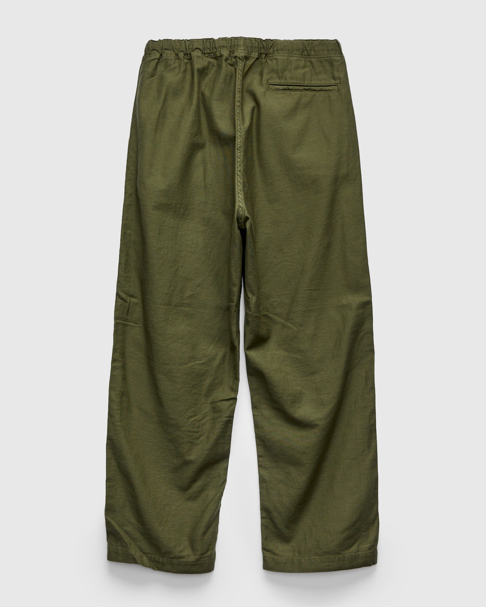 Wide Fit Reverse Satin New Yorker Pants in Olive – Blue Owl Workshop