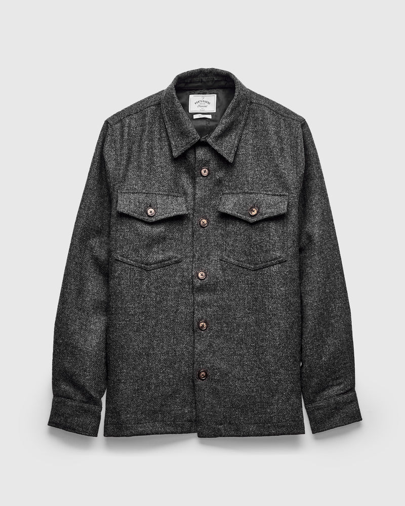 Wool Field Overshirt in Grey