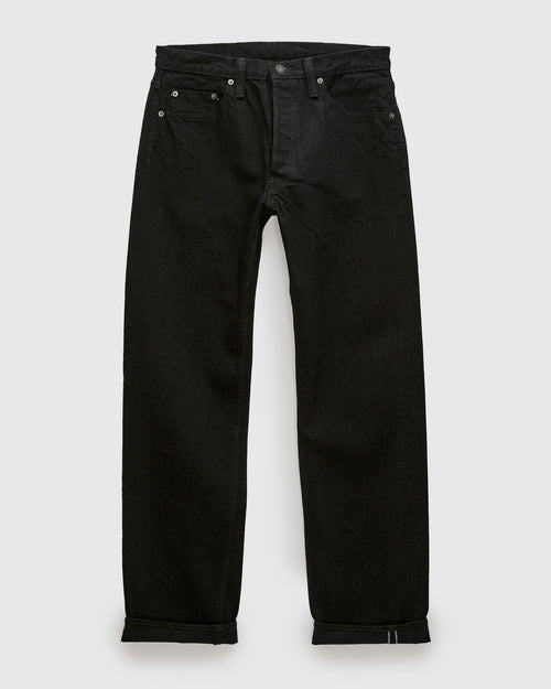 XX-003-BK 14oz Rinsed Double Black Selvedge Denim - Regular Straight Fit