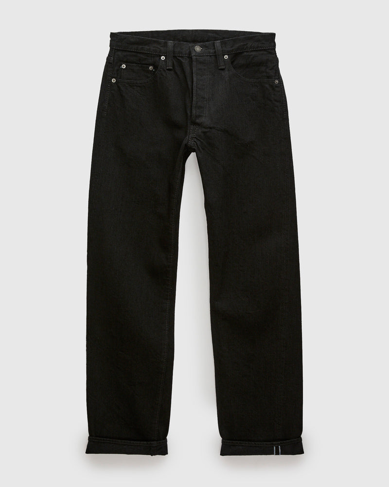 XX-003-BK 14oz Rinsed Double Black Selvedge Denim - Regular Straight Fit