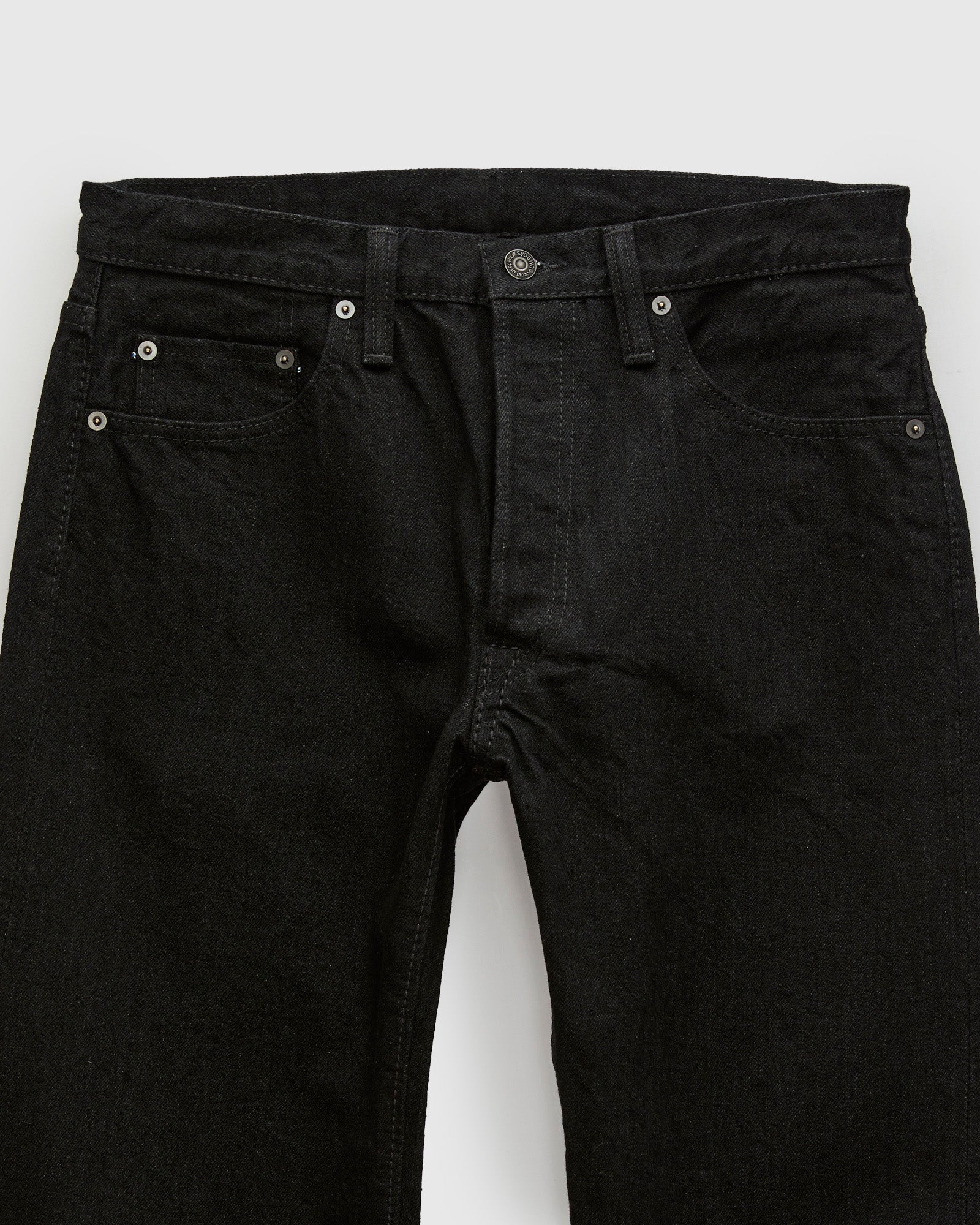 XX-003-BK 14oz Rinsed Double Black Selvedge Denim - Regular