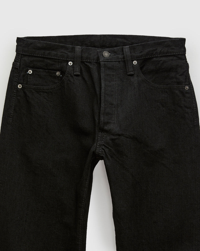 XX-003-BK 14oz Rinsed Double Black Selvedge Denim - Regular Straight Fit