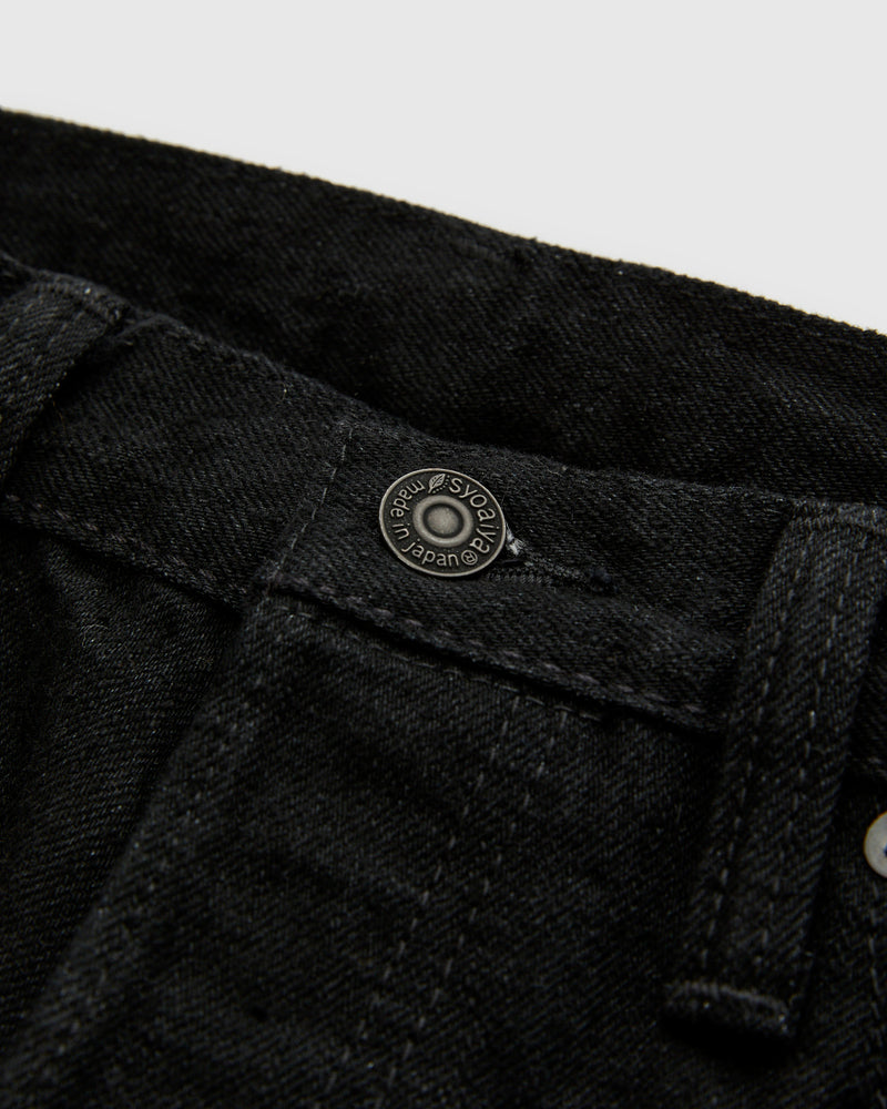 XX-003-BK 14oz Rinsed Double Black Selvedge Denim - Regular Straight Fit