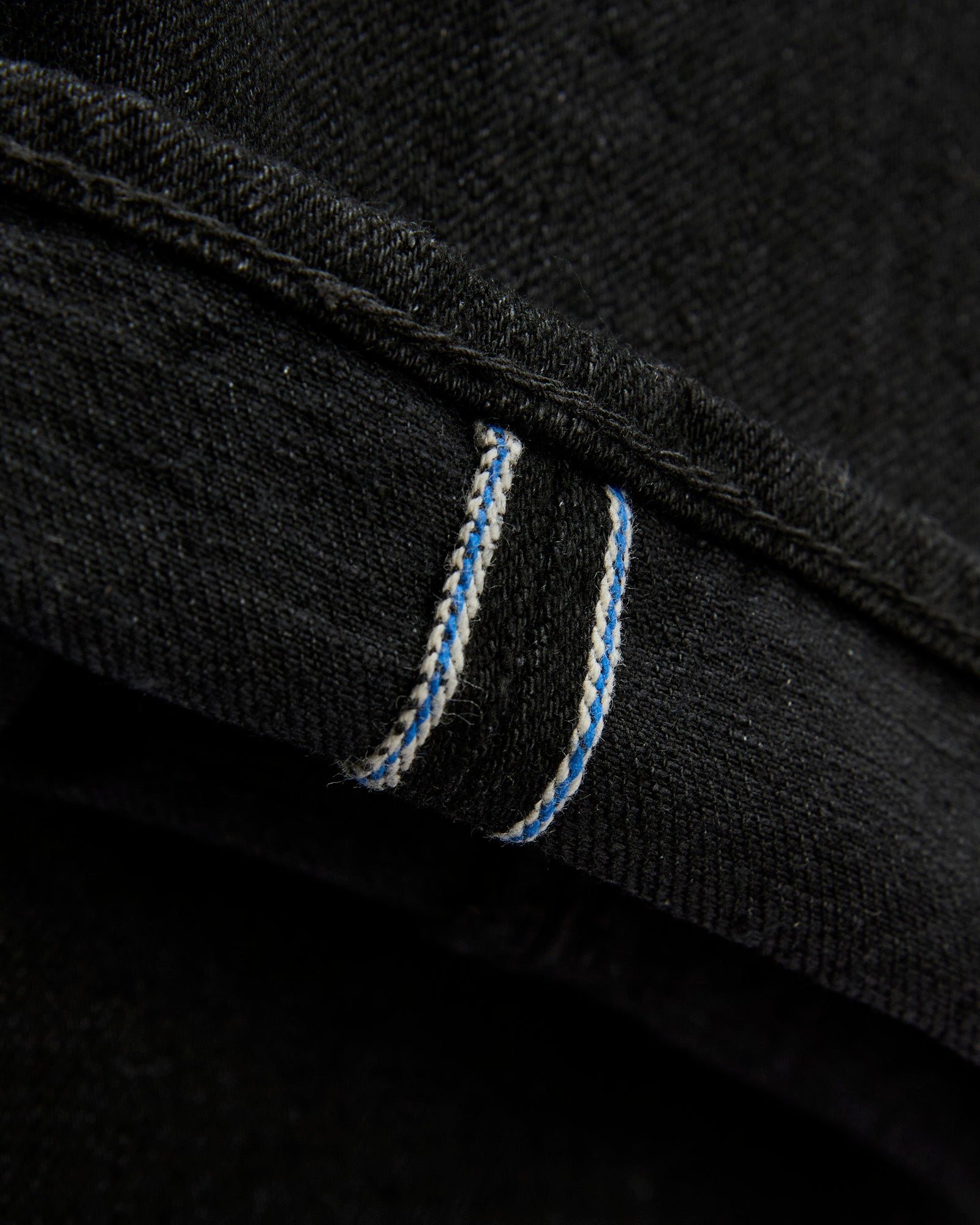 XX-003-BK 14oz Rinsed Double Black Selvedge Denim - Regular