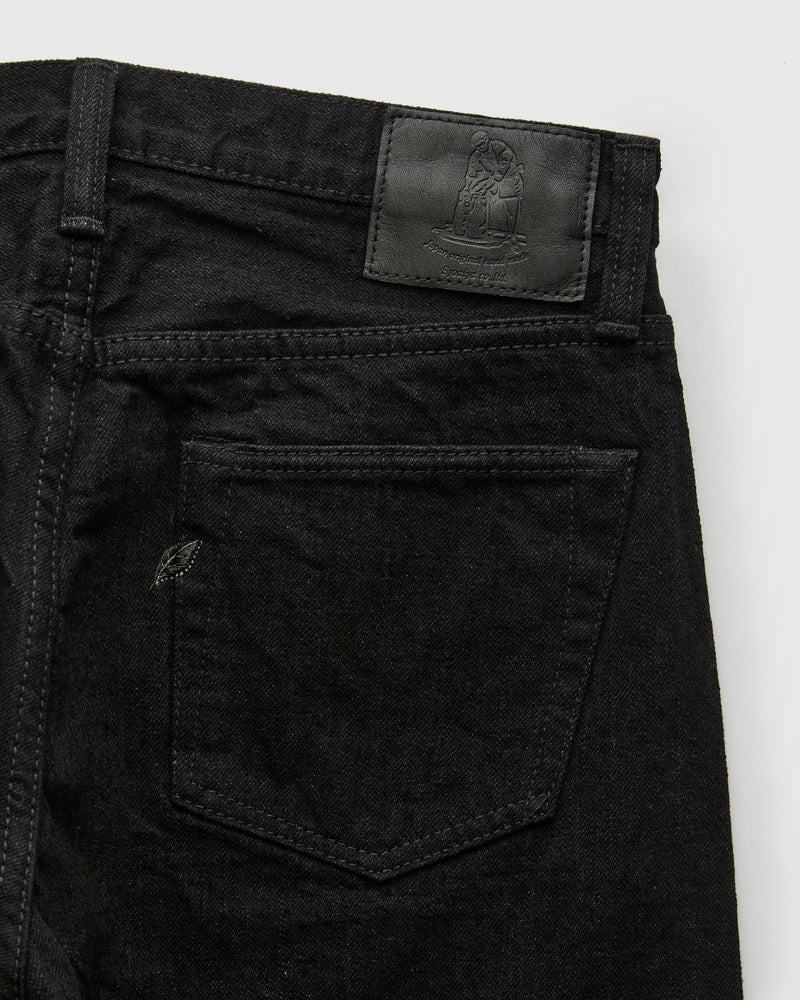 XX-003-BK 14oz Rinsed Double Black Selvedge Denim - Regular Straight Fit