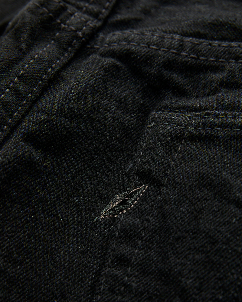 XX-003-BK 14oz Rinsed Double Black Selvedge Denim - Regular Straight Fit