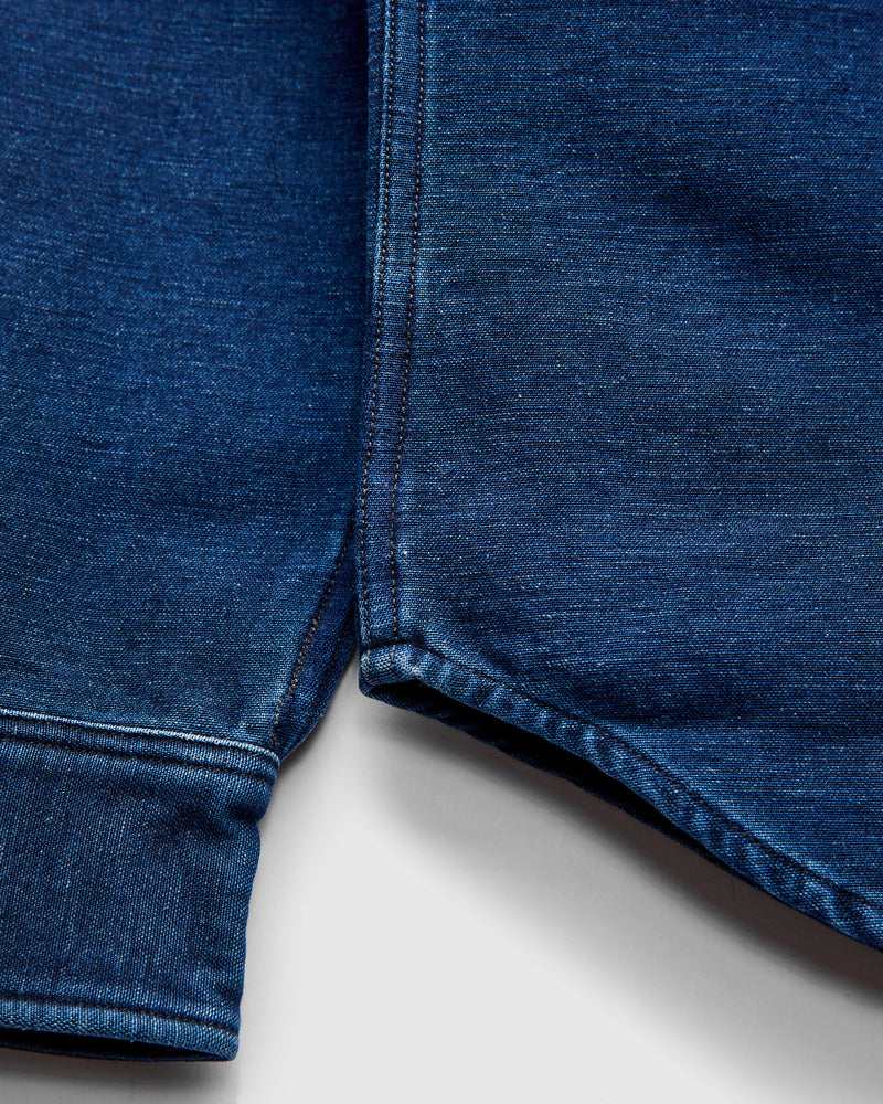 Heavyweight Chamois Western Workshirt in Indigo