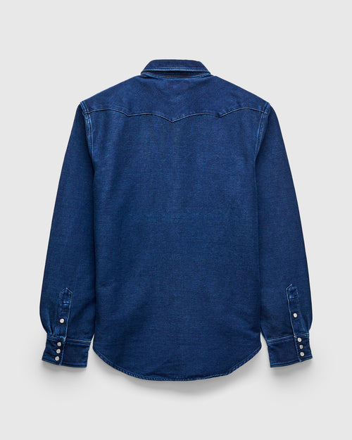 Heavyweight Chamois Western Workshirt in Indigo