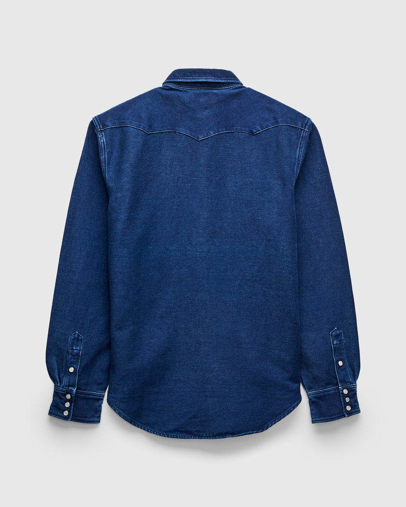 Heavyweight Chamois Western Workshirt in Indigo