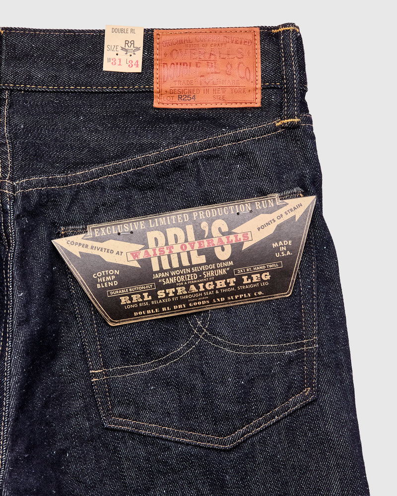 LIMITED EDITION 13.5oz Hemp Selvedge Denim - Vintage 5-Pocket Full Straight Fit
