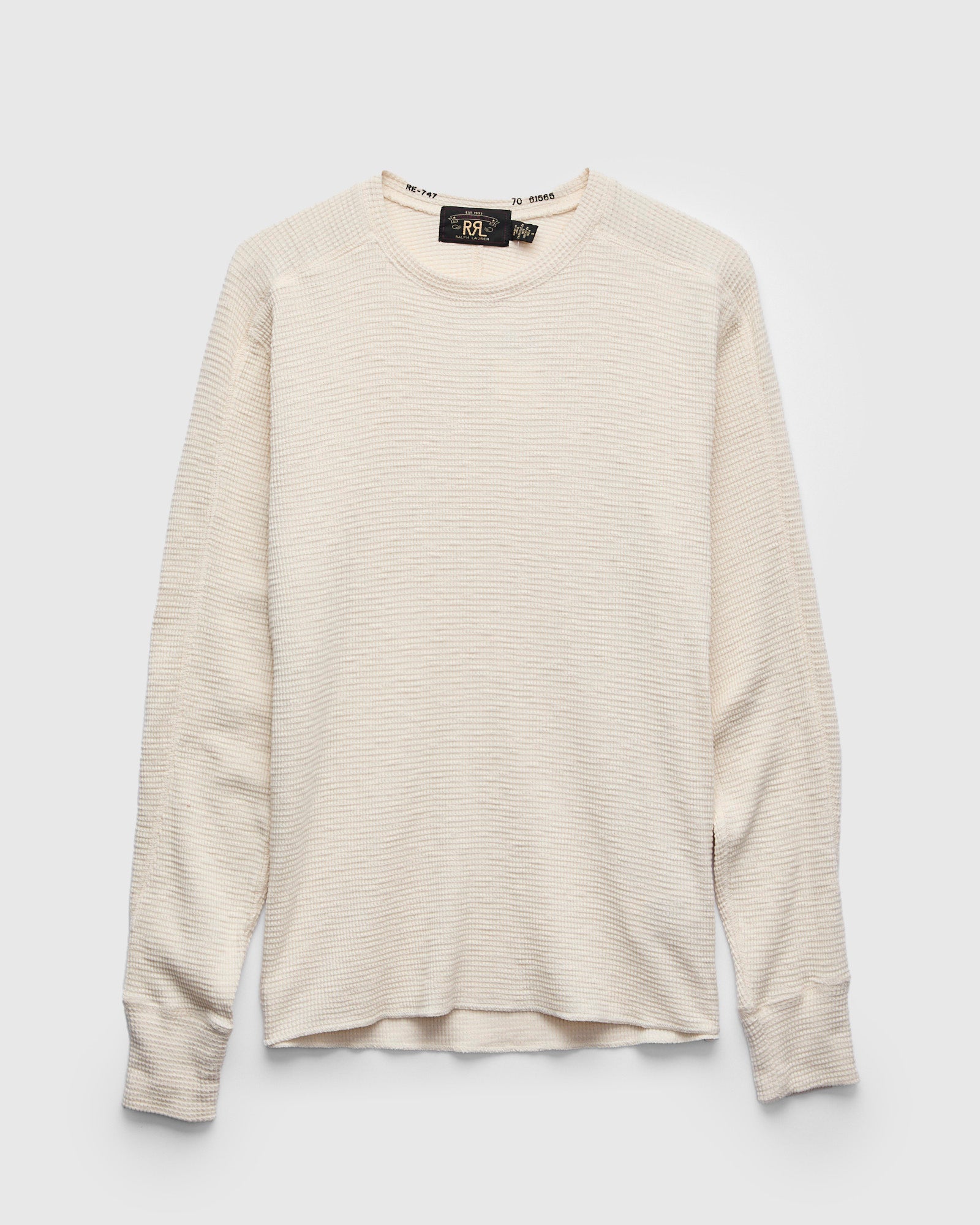 Waffle-Knit Thermal Long-Sleeve in Paper White – Blue Owl Workshop