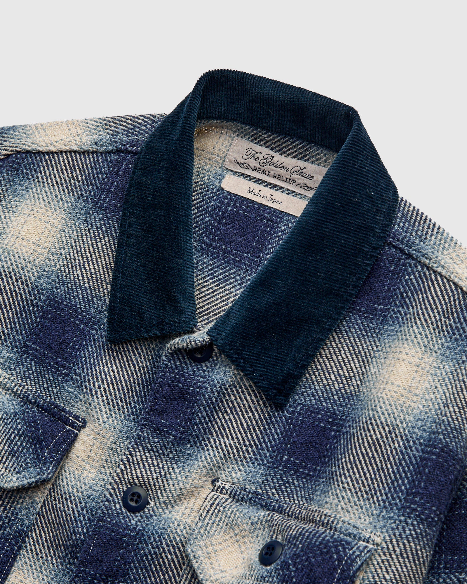 Recycled Cotton Jazz Nep Check Shirt in Blue – Blue Owl Workshop