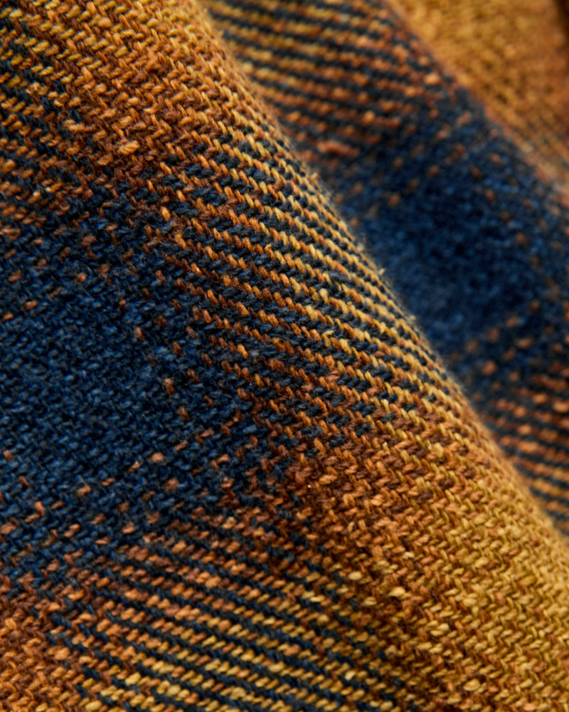 Recycled Cotton Jazz Nep Check Shirt in Yellow