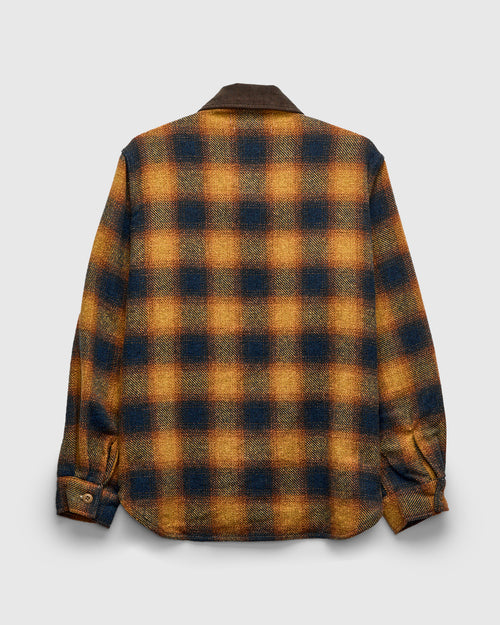 Recycled Cotton Jazz Nep Check Shirt in Yellow