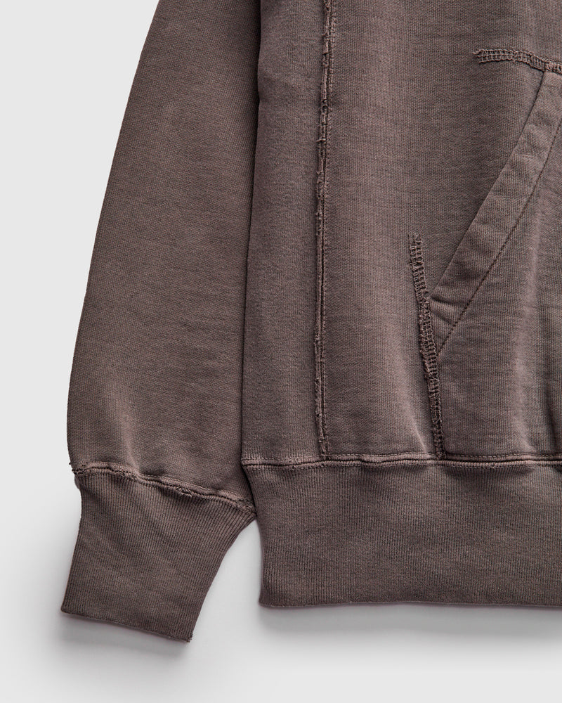 Special Finish Pullover Hoodie in Brown