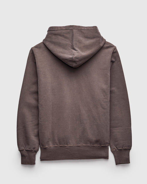Special Finish Zip Hoodie in Brown