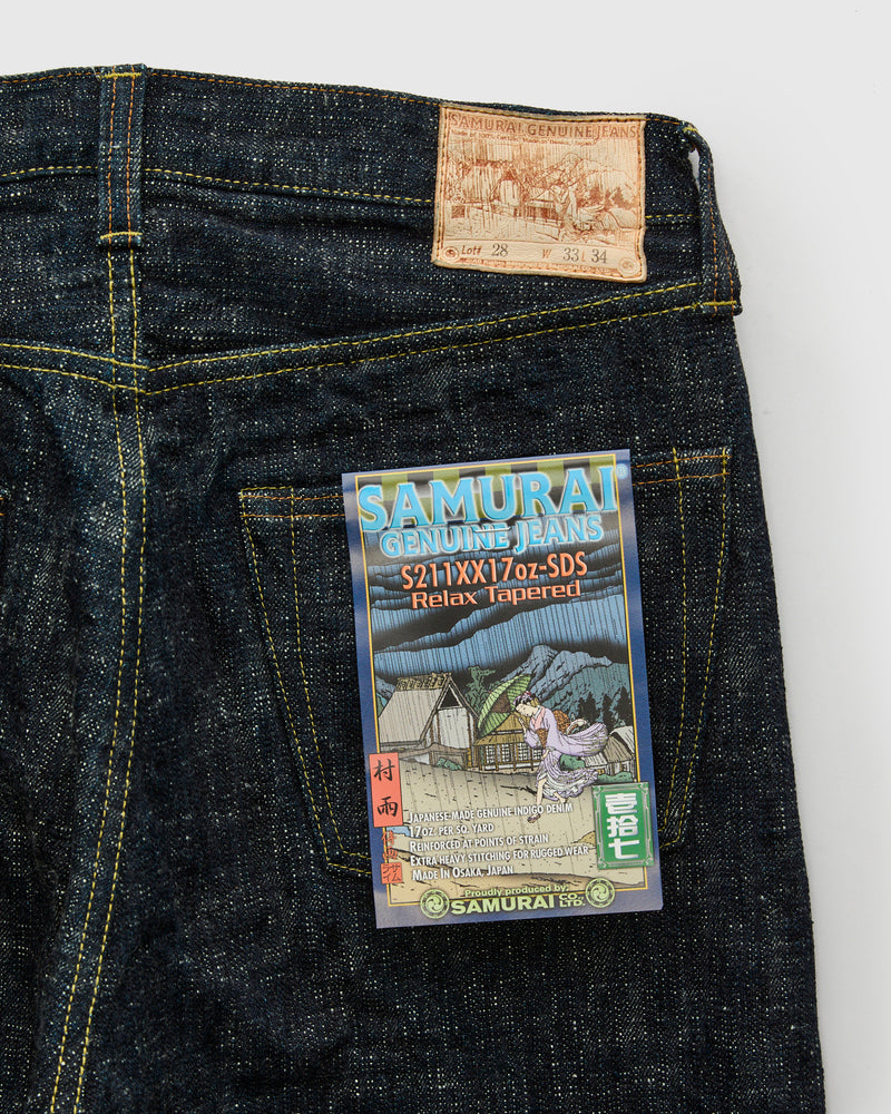 S211XX17oz-SDS "Murasame" 17oz Extra Slub Selvedge Denim - Relaxed Tapered Fit