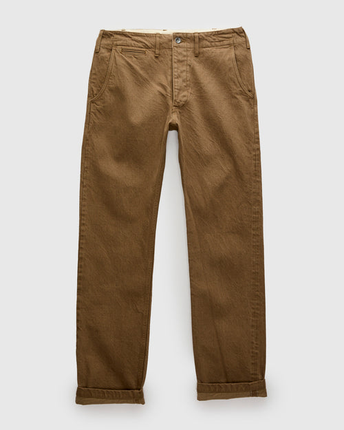 SJ42CP 15oz Selvedge Heavy Chinos in Khaki