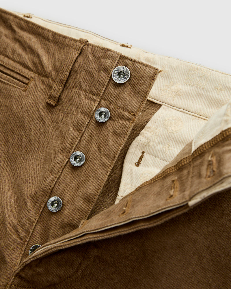 SJ42CP 15oz Selvedge Heavy Chinos in Khaki