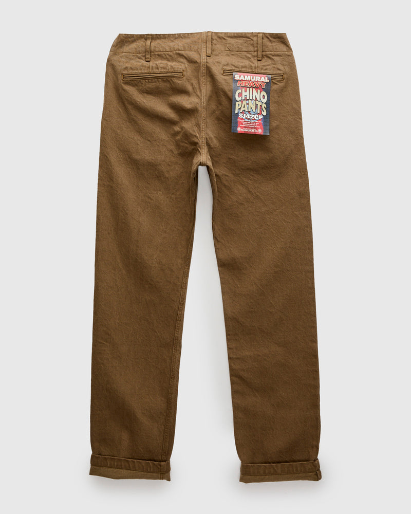SJ42CP 15oz Selvedge Heavy Chinos in Khaki