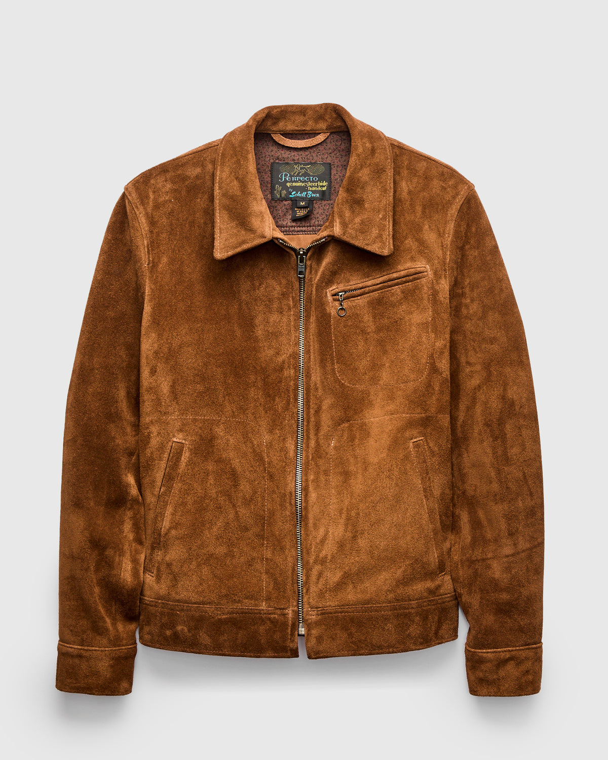 Rust Color Rough Out Jacket 375 Rough Out Cowhide Trucker Jacket in Saddle – Blue Owl Workshop